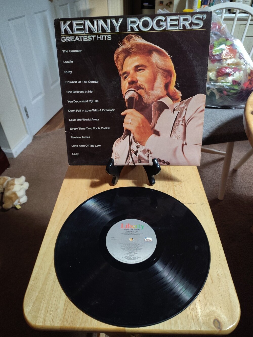 KENNY ROGERS "GREATEST HITS" VINYL LP, GOOD SOUND, 1980
